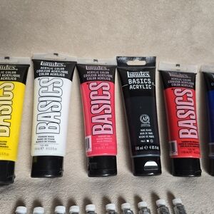 NEW Liquitex Basics Acrylic Paint Set 6 Colors 4oz Artist Supplies